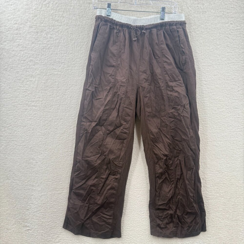 Anthropologie Daily Practice Adjustable Pants in Chocolate Brown  Size S